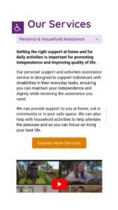 Home page website design in Darwin - Warrijki ACCESS Care Support Services NT