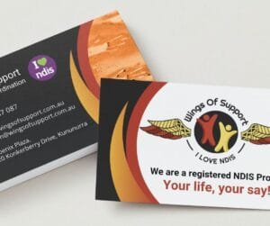 Business Card design for Wings of Support